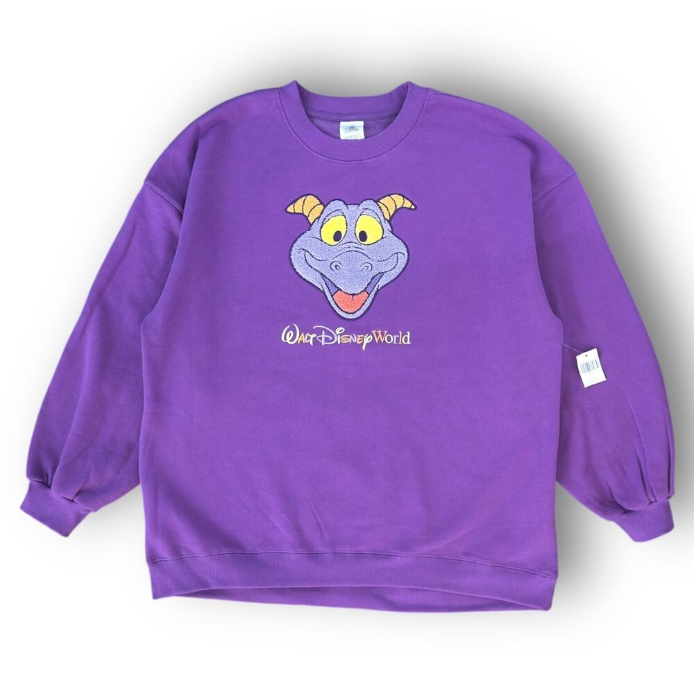 2026 Disney Parks WDW Purple Figment Sweatshirt Size Medium Pullover New